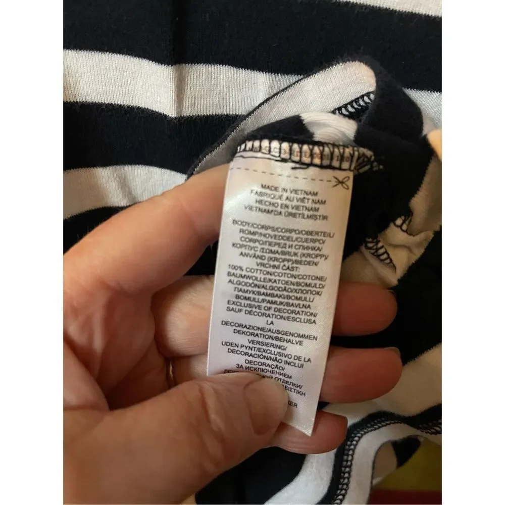 Lauren Ralph Lauren size XL nautical boat cut necklace cotton top. - Picture 5 of 7